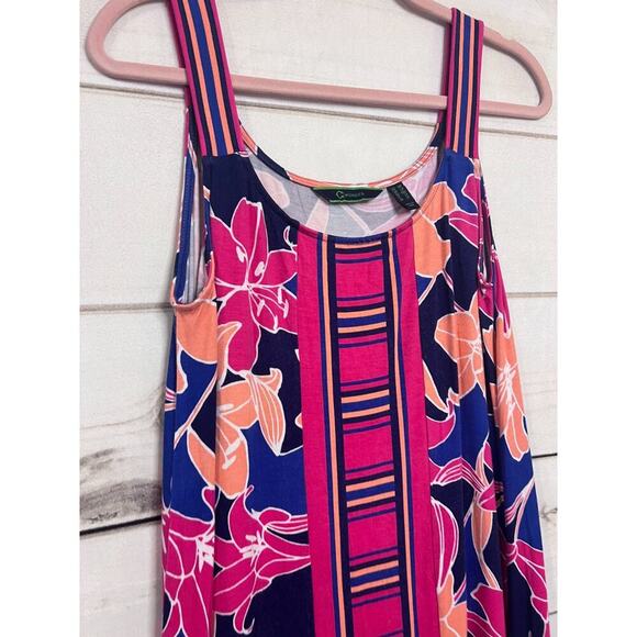C. Wonder Midi Dress Size Med Petite Vibrant Multicolor - Picture 5 of 5
